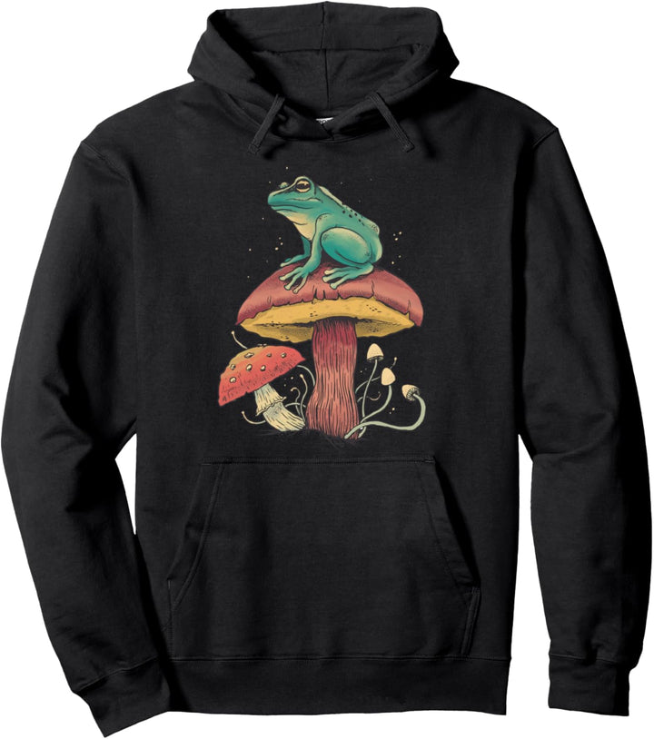 Frosch Mushroom Fairycore Aesthetic Pullover Hoodie