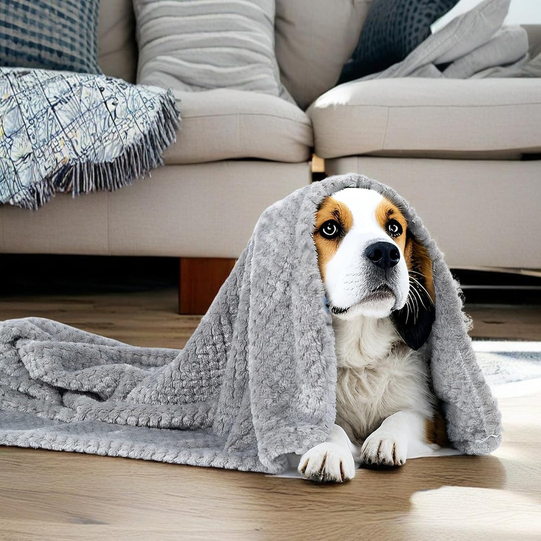 SLSON 2 Decken Hundedecken Katzendecken,Weiche Doppelseitige Haustierdecken für Sofas, Stühle,Autos,