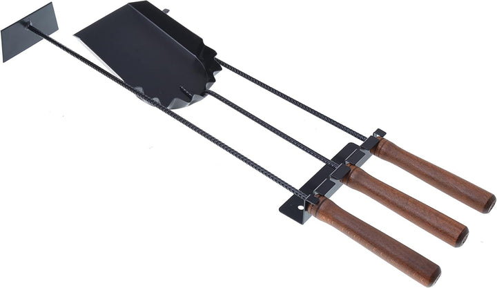 Kaminbesteck Wandhängend 3 tlg. I Kaminbesteck Schwarz Kaminzubehör Modern | Kamin Besteck | Kaminwe