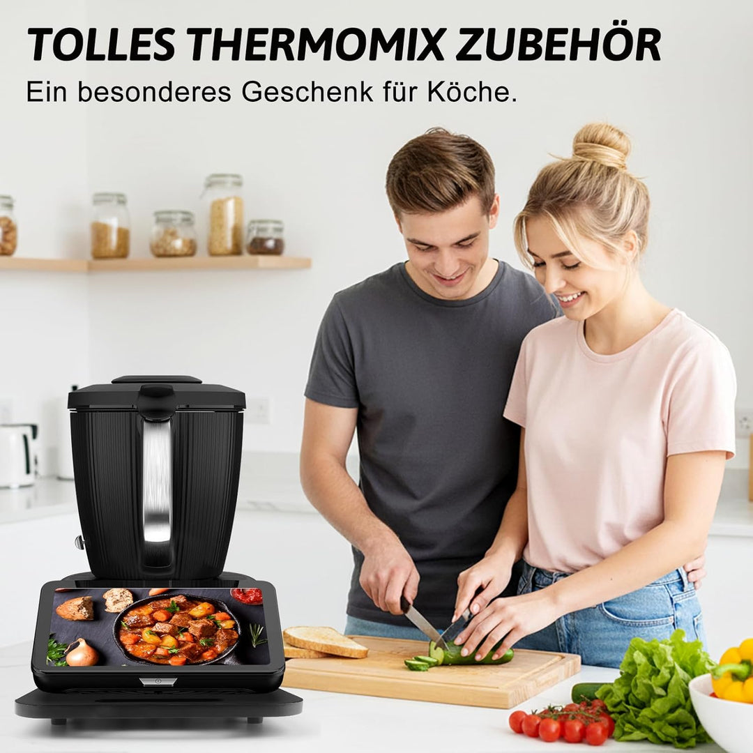 Gleitbrett TM7 für Thermomix TM7 Zubehör, Brett für Thermomix, Leicht Gleitendes Bambus Rollbrett Sl