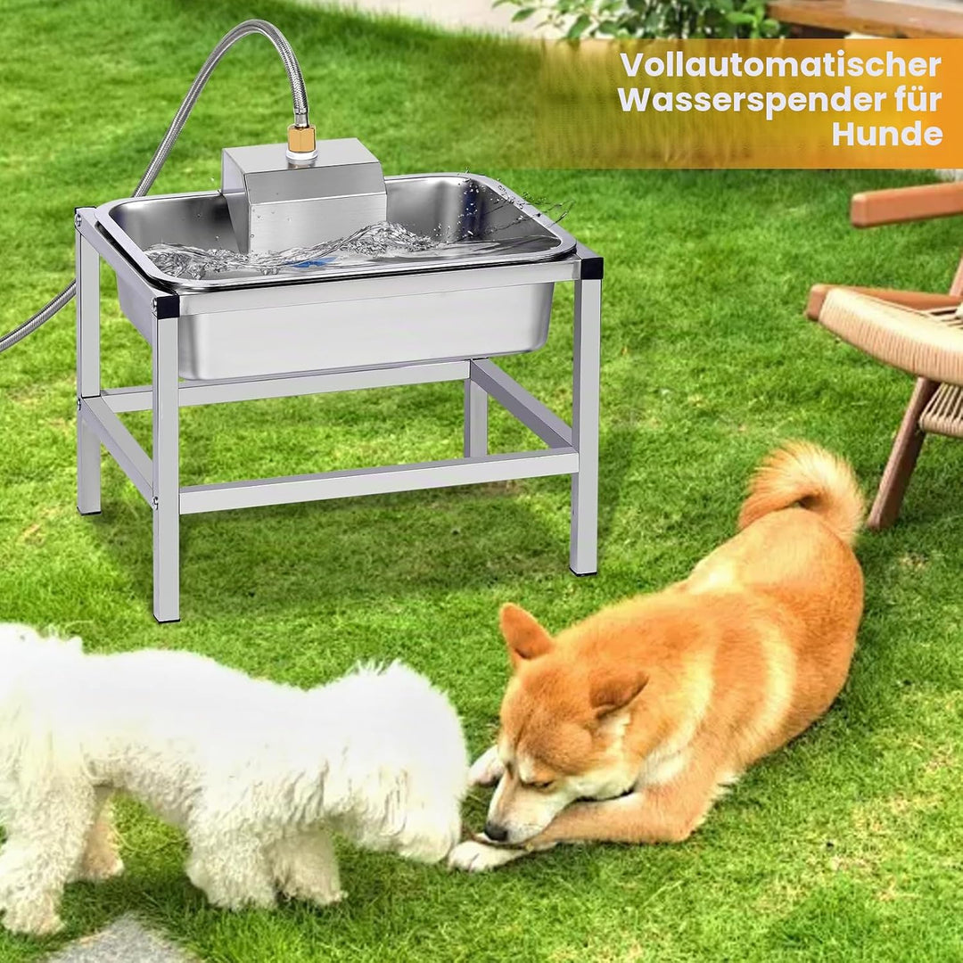 Automatischer Hundewasserspender für Grosse Hunde, Erhöhter Hundewassernapf mit Ständer, 11L Edelsta