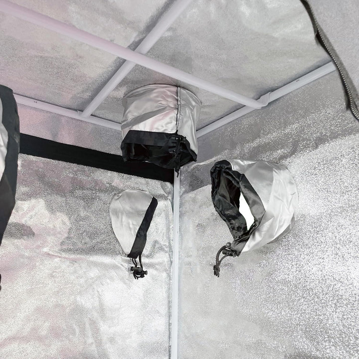 by Crescience Growzelt 80 x 80 x 160 cm Anbauzelt, Metall-Strangel, Hochreflektierendes 600 D anzuch