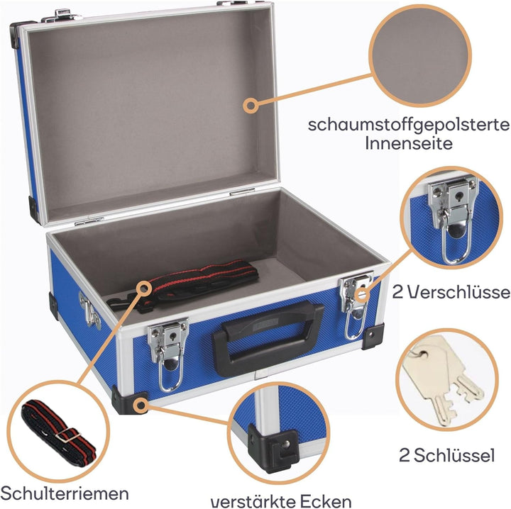 VELLEMAN - 1821-BL Waytex Klassifikation Valise Aluminium 320 x 230 x 155 mm – blau 138957