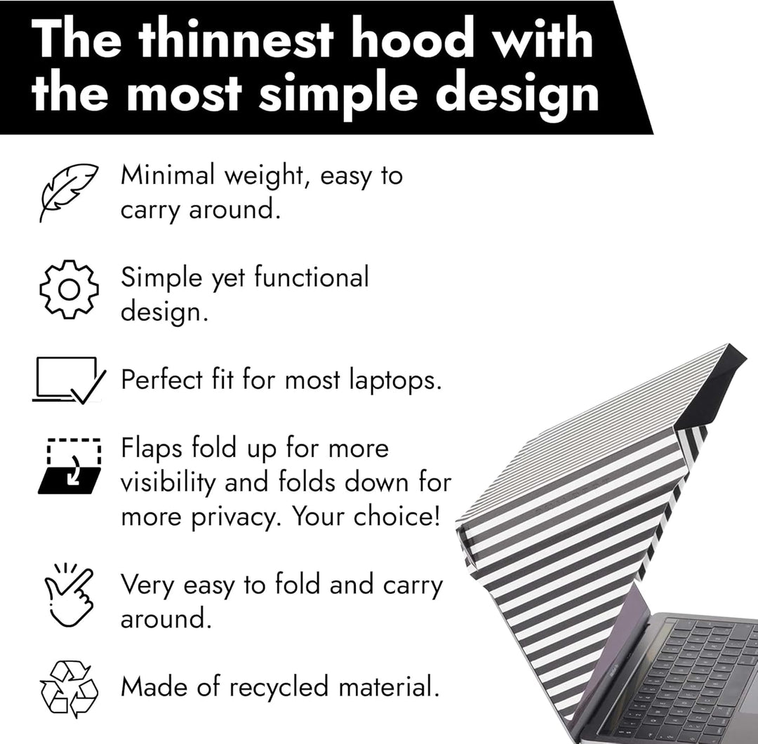 Philbert Design – 4 in 1 Laptop Screen Shade Slim Hood : Sonnenschutz | Datenschutz | Hitzeschutz |