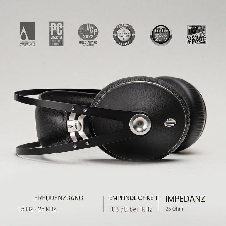 Meze 99 Neo Black Audiophiler Over-Ear Kopfhörer, hochwertigen Materialien und hohem neo schwarz, Sc
