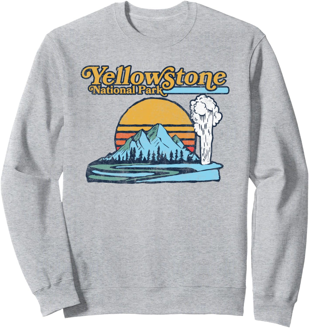 Vintage Yellowstone National Park Geyser Graphic Sweatshirt