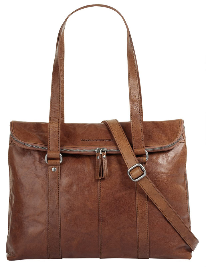 Spikes & Sparrow Shopper Echt Leder Damen - 021284 Brandy, Brandy