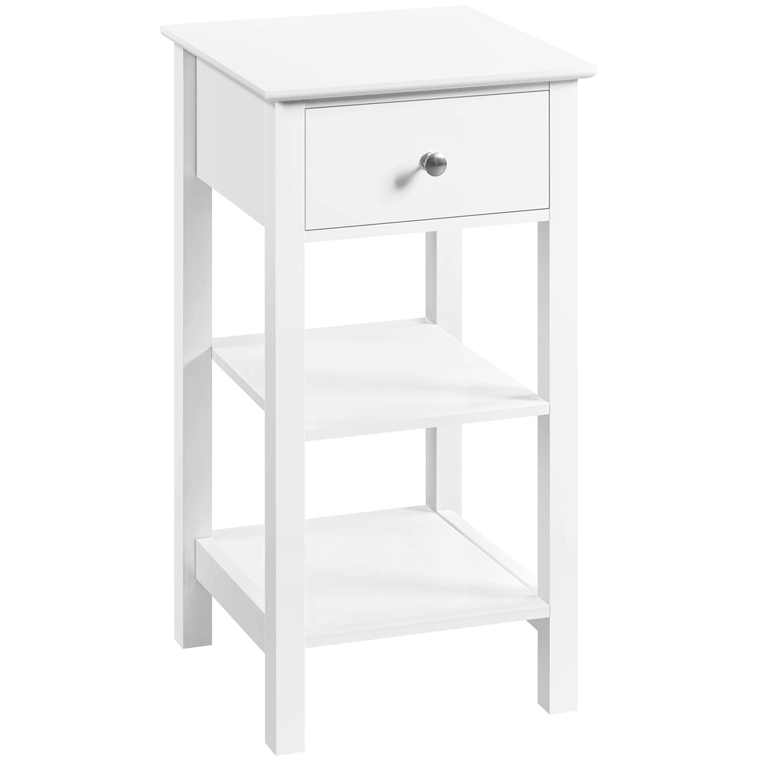 Yaheetech Nachttisch Nachtschrank mit Schublade Boxspringbett Nachtkommode Schmal Beistelltisch Sofa