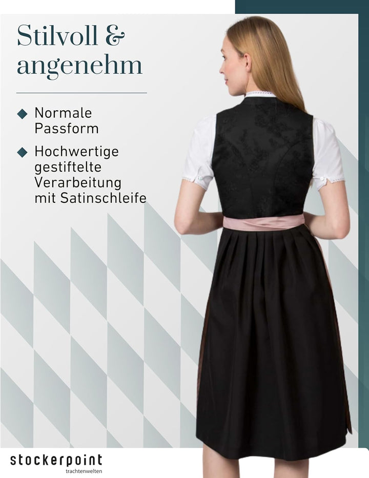 Stockerpoint Damen Schürze Kristin Dirndlschürze, Rose, Regular