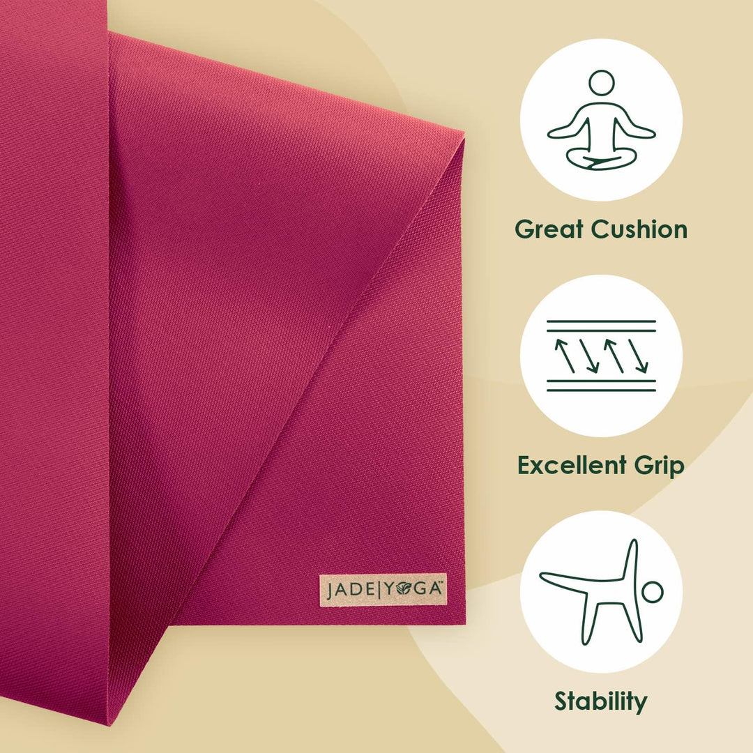 Harmonie-Matte von Jade Yoga himbeer