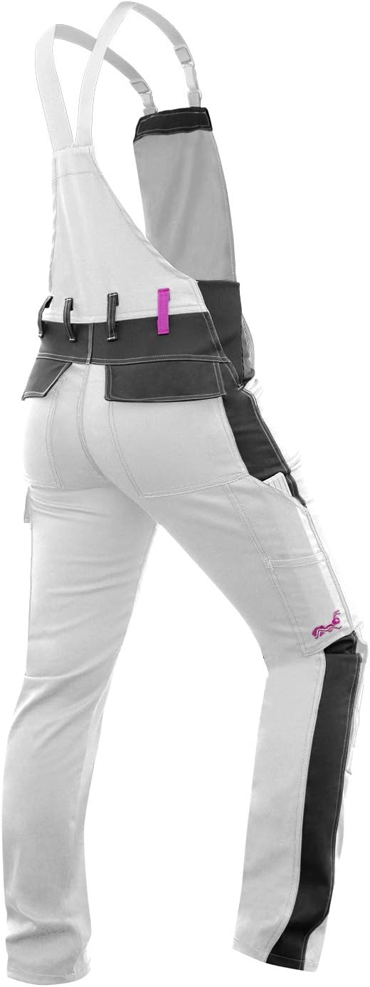strongAnt Latzhose Damen stretch Arbeitshose für Frauen mit Kniepolstertaschen Baumwolle Cargo Hose