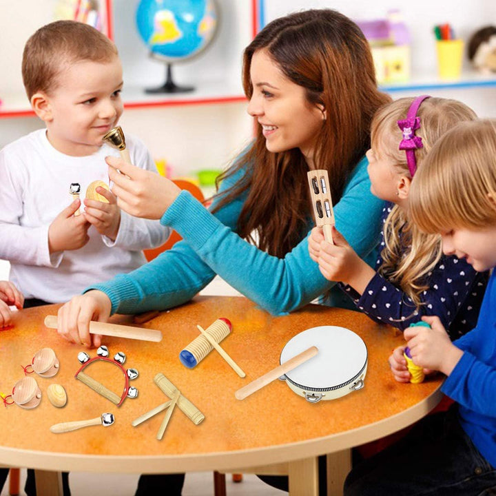 ULIFEME 23 Stück Musikinstrumente Set, Musical Instruments Holz Percussion Set für Kinder, Baby und