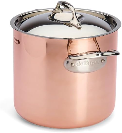 de Buyer - Gemüsetopf mit Deckel PRIMA MATERA aus 90% Kupfer und 10% Edelstahl - Durchmesser 20 cm -