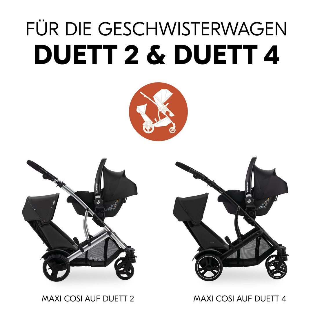 hauck Adapter Kompatibel mit Duett 2 & Duett 4 Geschwisterwagen sowie Ausgewählte Babyschalen von Ma