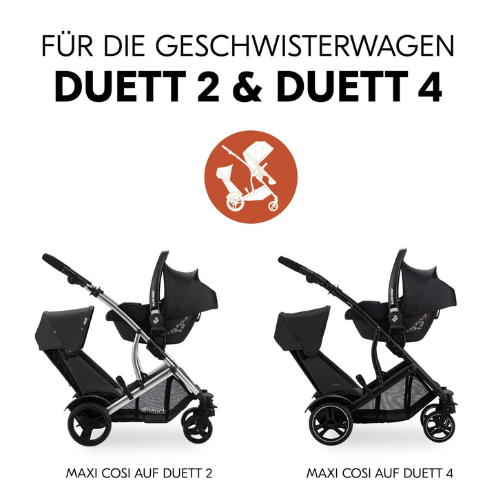 hauck Adapter Kompatibel mit Duett 2 & Duett 4 Geschwisterwagen sowie Ausgewählte Babyschalen von Ma