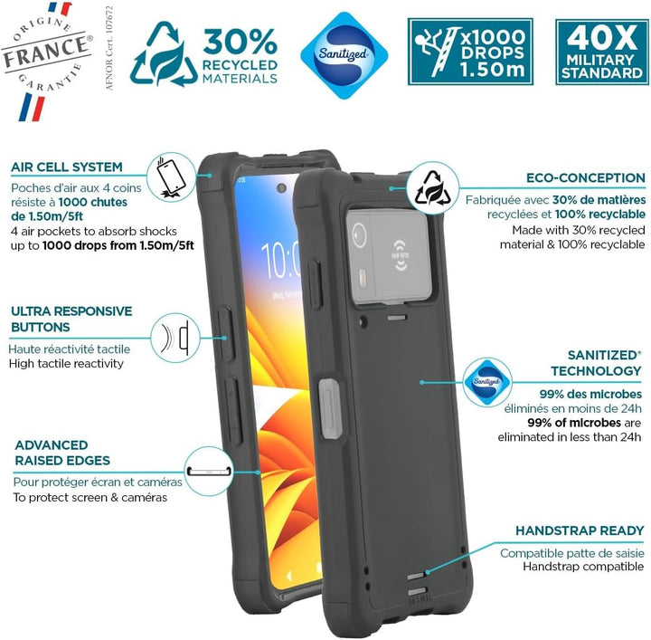 Mobilis Verstärkte Schutzhülle für Zebra EM45, Robuste Hülle für Zebra EM45 RFID Enterprise Mobile,