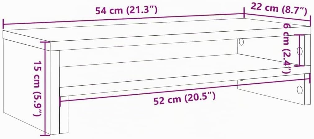 vidaXL Monitorständer, Unterbau Bildschirm Laptop Ständer, Tisch Erhöhung für PC Monitor Drucker, Bi