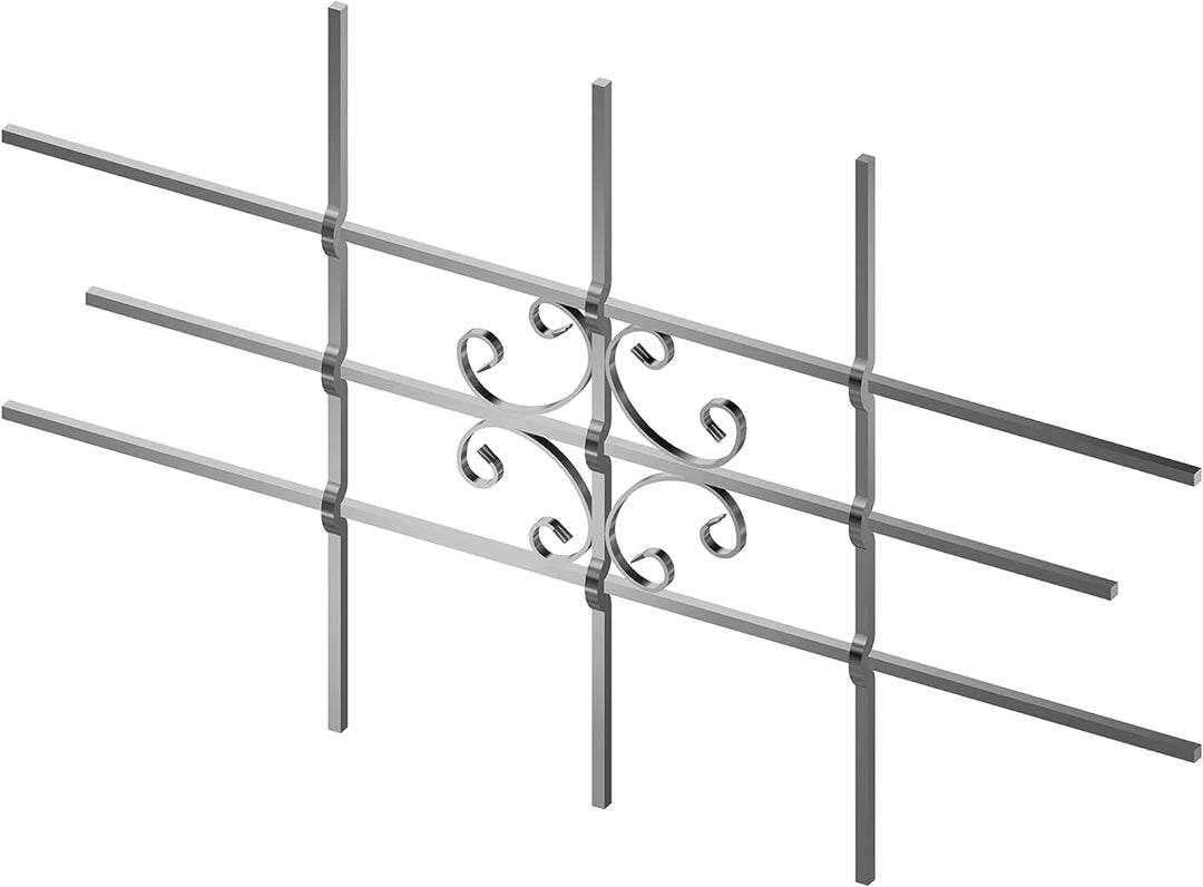 Sixone Fenstergitter Luna 1140 x 690 mm Einbruchsschutz Sicherheitsgitter Feuerverzinkt