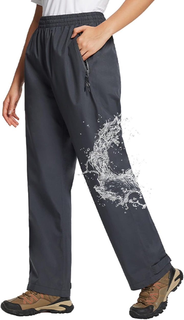 baleaf Regenhose Damen Wasserdicht 10000mm H2O Atmungsaktiv Überziehhose Leichte Wanderhose Trekking
