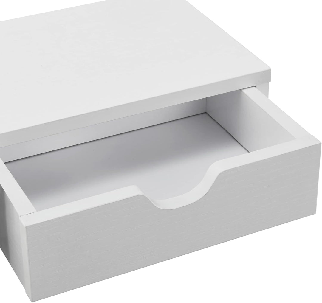 [en.casa] Monitorständer Mänttä mit 2 Schubladen Monitorerhöhung 50x18x13cm Bildschirmerhöhung für L