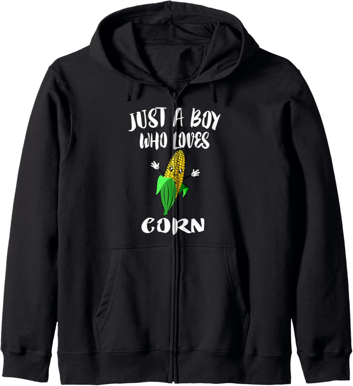 Just A Boy Who Loves Corn Vegetables Kapuzenjacke