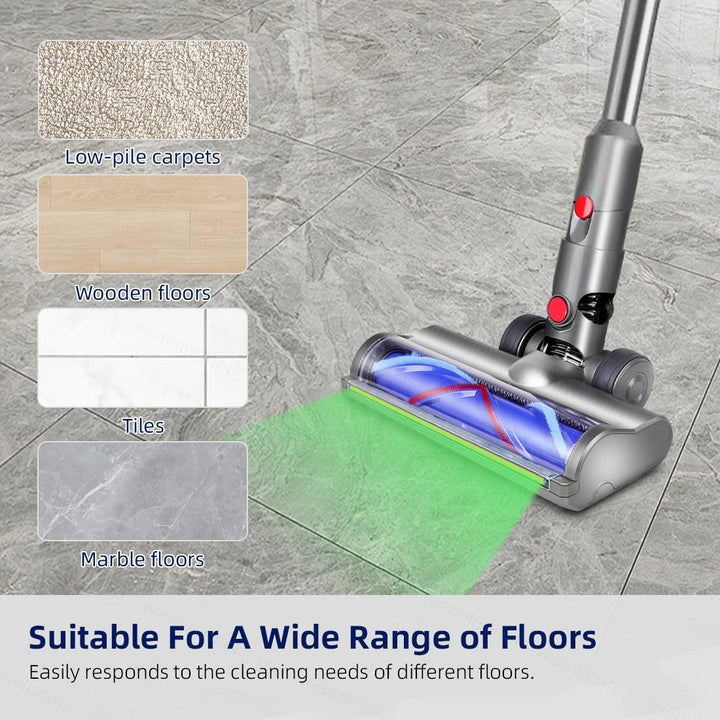 Bürste für Dyson V12 Detect Slim V10 Digital Slim Staubsauger, Zubehör Bodenbürste mit LED-Leuchten,