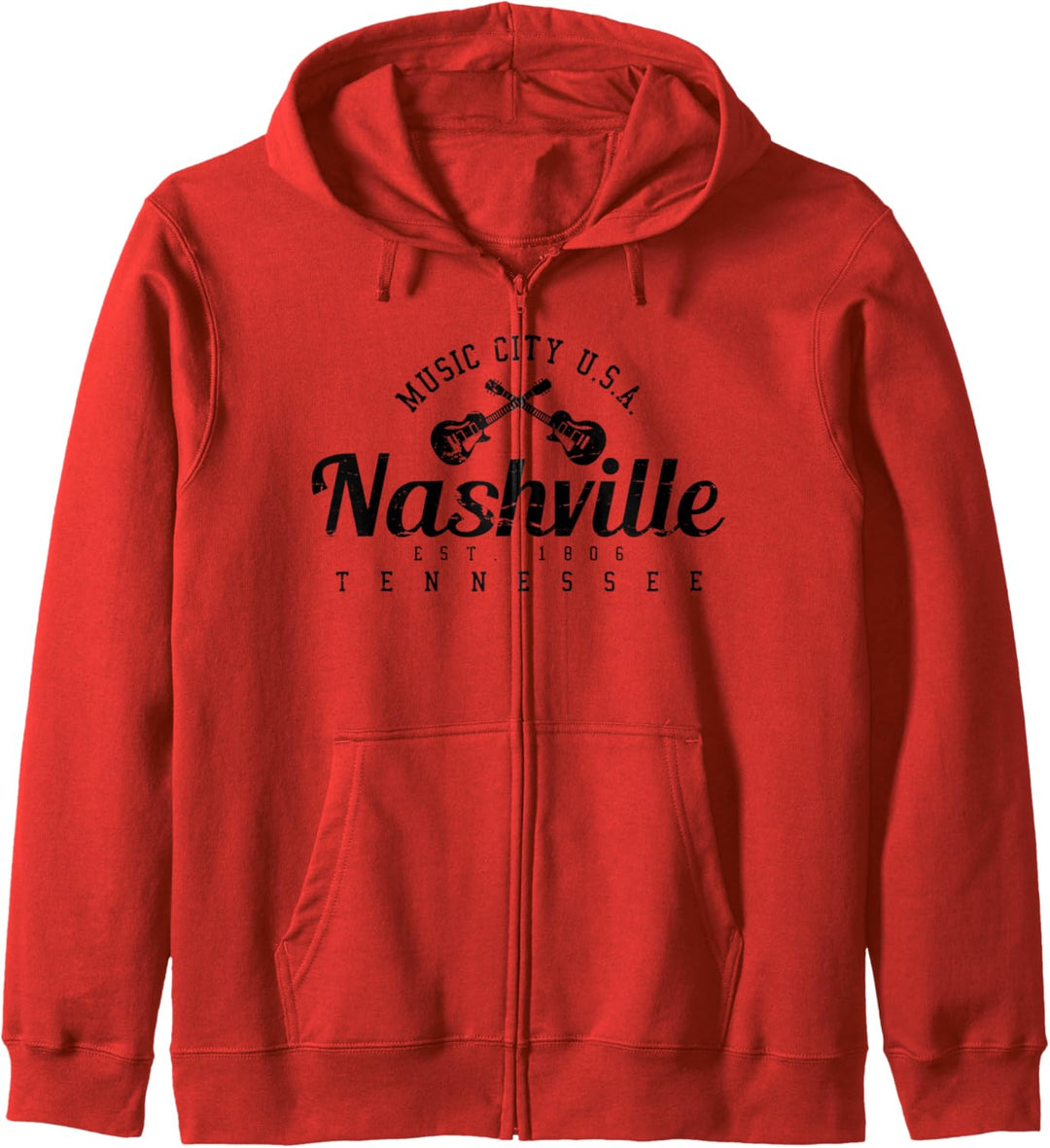 Nashville Gitarre Country Musik Music City USA Souvenir Kapuzenjacke