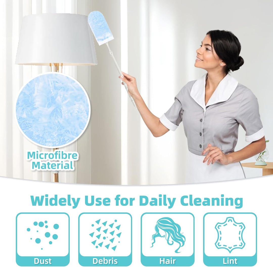 40 Stück Staubmagnet Kompatibel mit Swiffer Staubmagnet Nachfüllpack, 360° Staubwedel für Swiffer Du