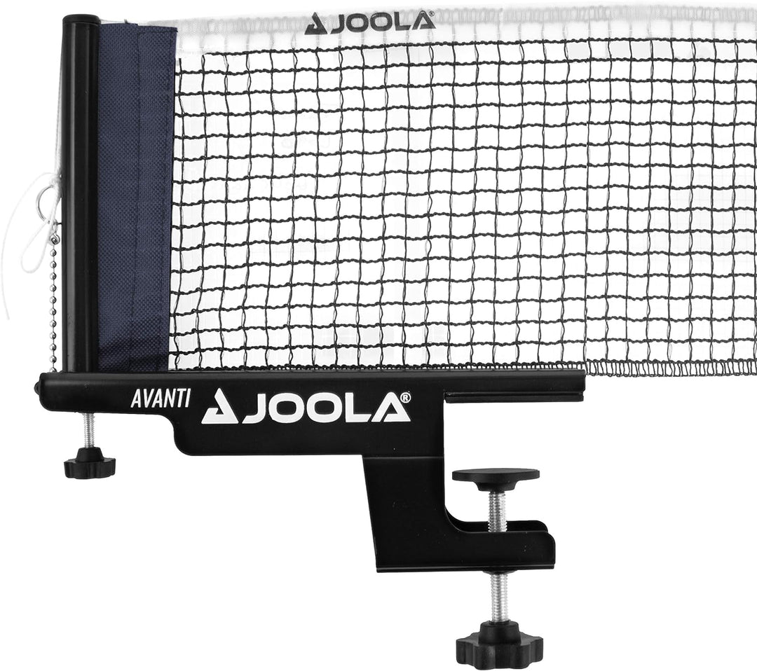 JOOLA 31009 Unisex – Erwachsene TT-Netzgarnitur Avanti Tischtennisnetz, schwarz, 152cm & 54820 Tisch