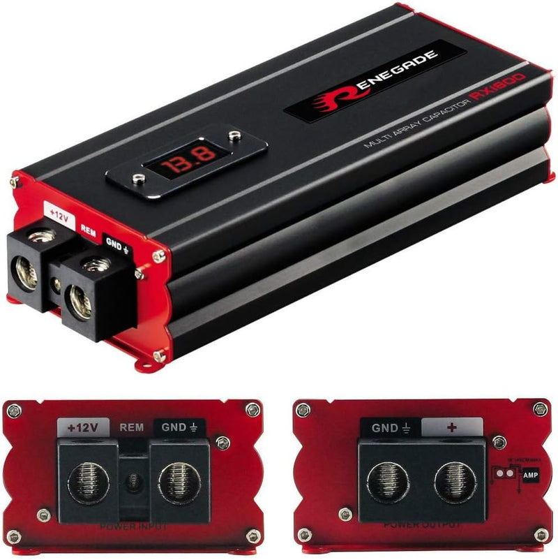 1 RENEGADE RX1800 Power Cap car Audio kondensator 18 Farad für systeme bis 18000 watt rms 1 2 3 4 5