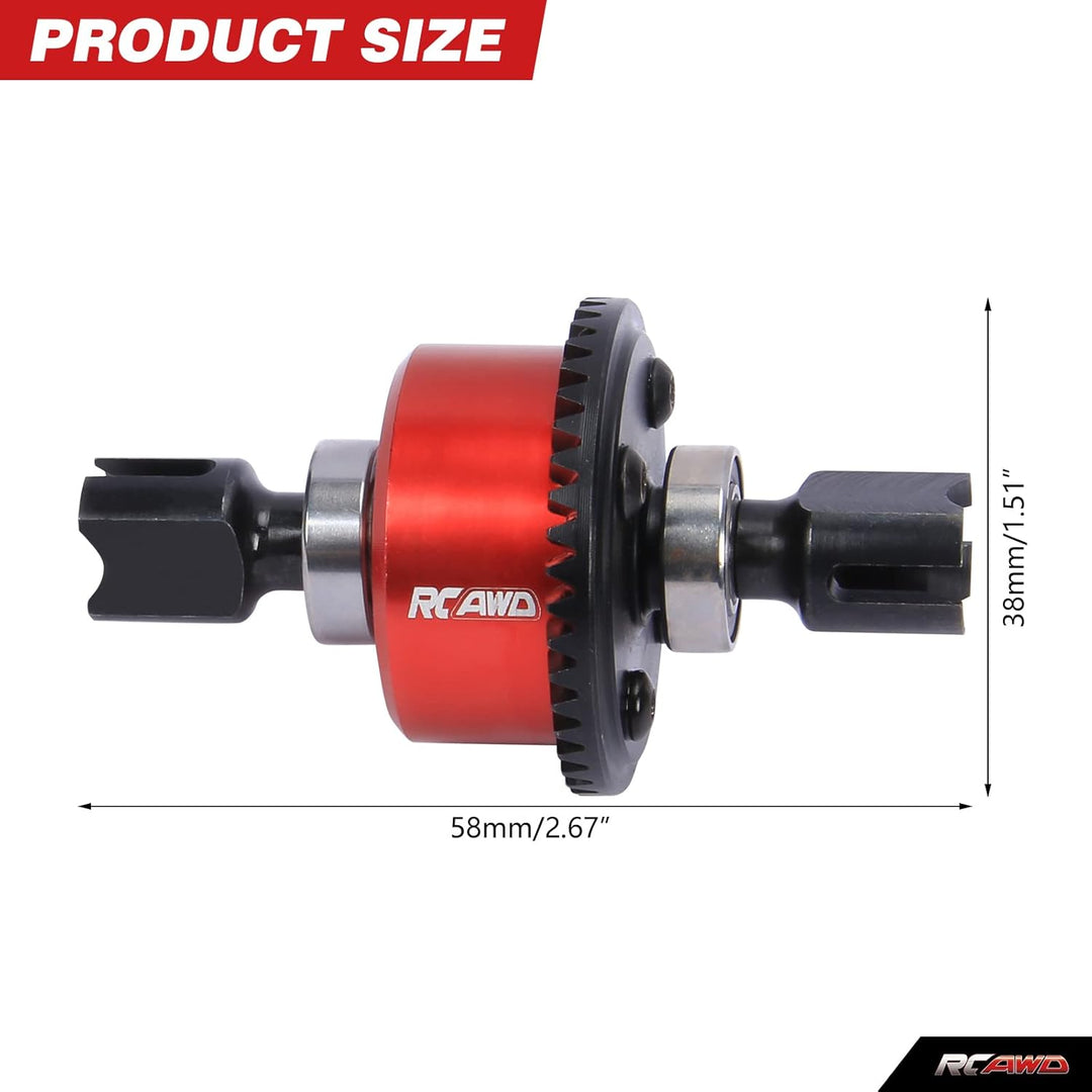 RCAWD ARRMA 6s Diff-Satz Komplett, Stahl Front/Heck-Diff Set komplett mit 40CrMo Hauptdiff Zahnrad 4