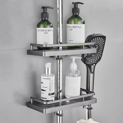 Hoomtaook Duschablage für Duschstange Dusche Caddy ohne Bohren Aufhängen Dusche Regale Zubehör Halte