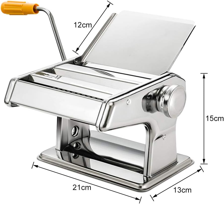 Nudelmaschine Manuell, Pastamaschine Pasta Maker Bandnudeln Maschine Nudelwalze Edelstahl Pasta Walz