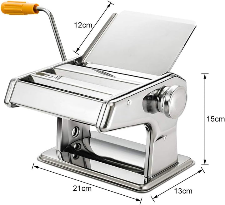 Nudelmaschine Manuell, Pastamaschine Pasta Maker Bandnudeln Maschine Nudelwalze Edelstahl Pasta Walz