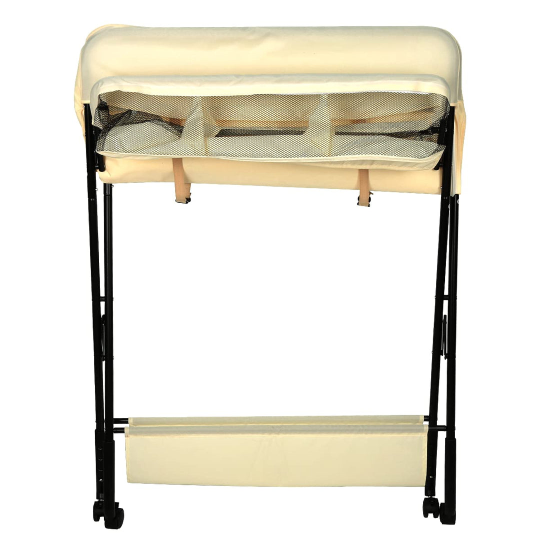 Wickeltisch Klappbar, Höhenverstellbare Wickelkommode, Traglast bis 25 kg, Anwendbare Mütter Höhe: 1
