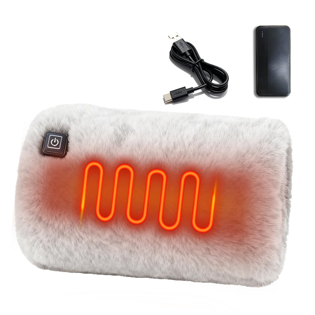 Handwärmer Elektrisch, Beheizbare Handschuhe mit 10000mAh Akku, Taschenwärmer wiederverwendbar 3 Hei