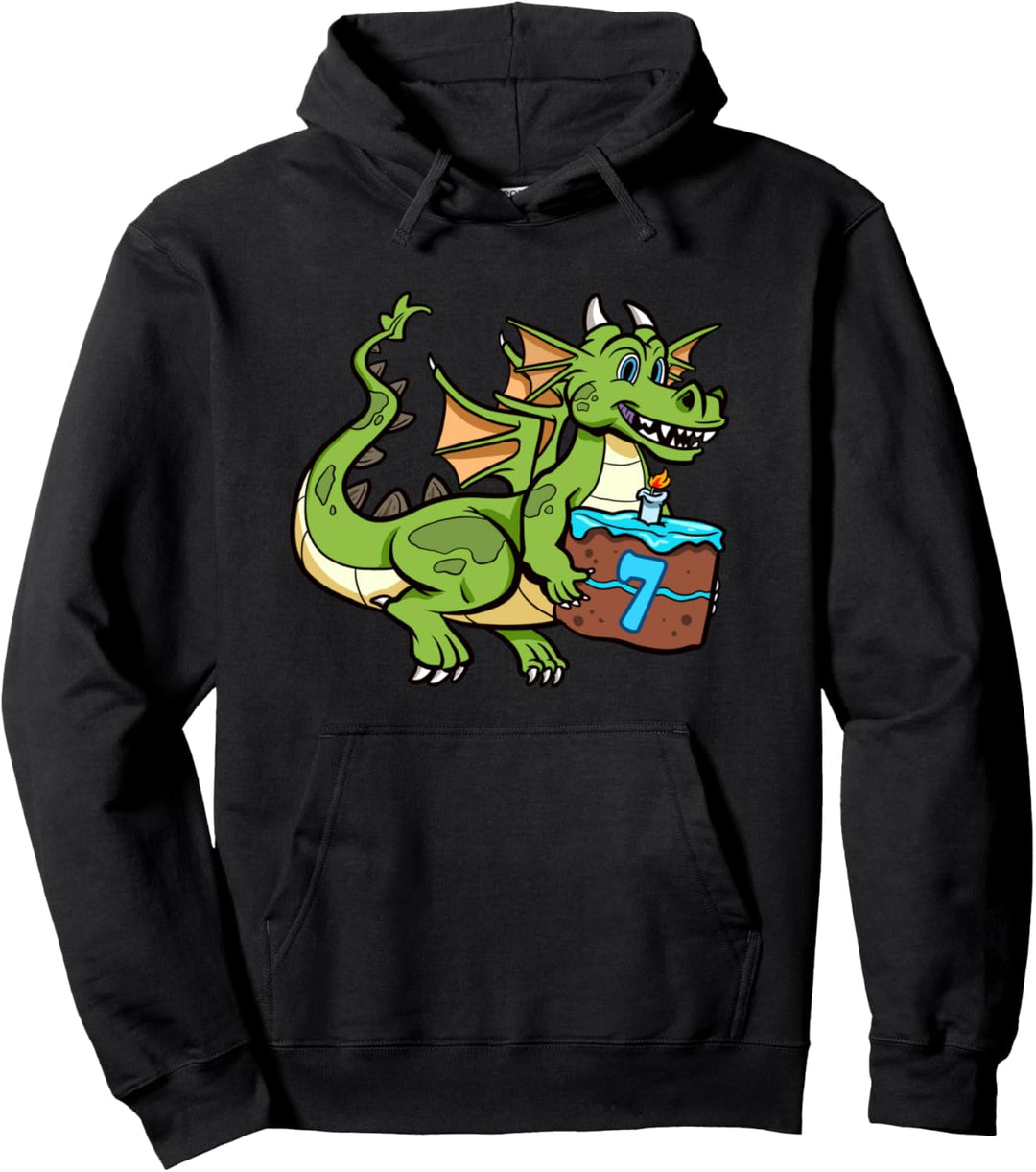 Junge 7 Jahre alt Geburtstag Drache Geburtstag Pullover Hoodie