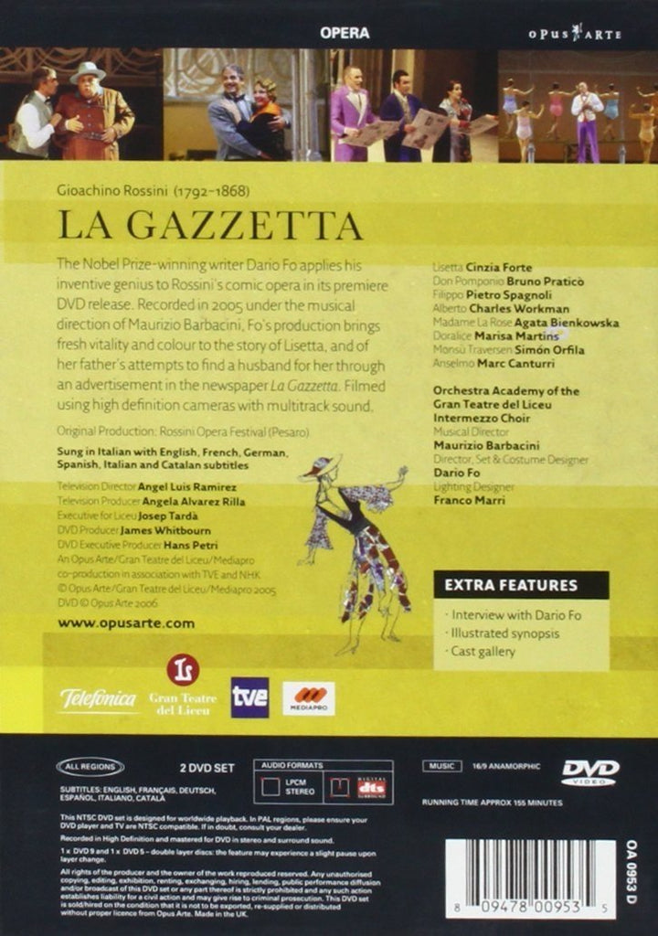 Rossini, Gioacchino - La Gazzetta NTSC), DVD