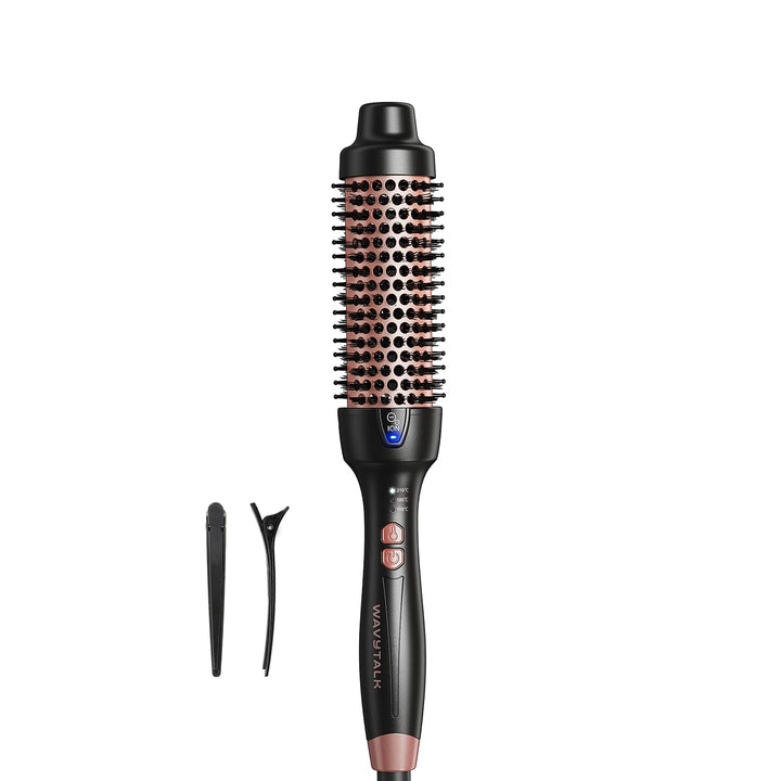 Wavytalk Thermobürste, 38 mm ionische Thermal Brush Lockenbürste mit Heizfunktion, ideal zur schonen