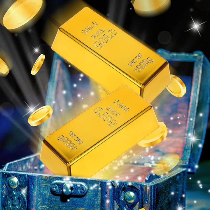 Gadpiparty 5 Stück Riegel Ziegel Barren Glitzernde Film-Requisite Simulierte Geschenkboxen Süssigkei