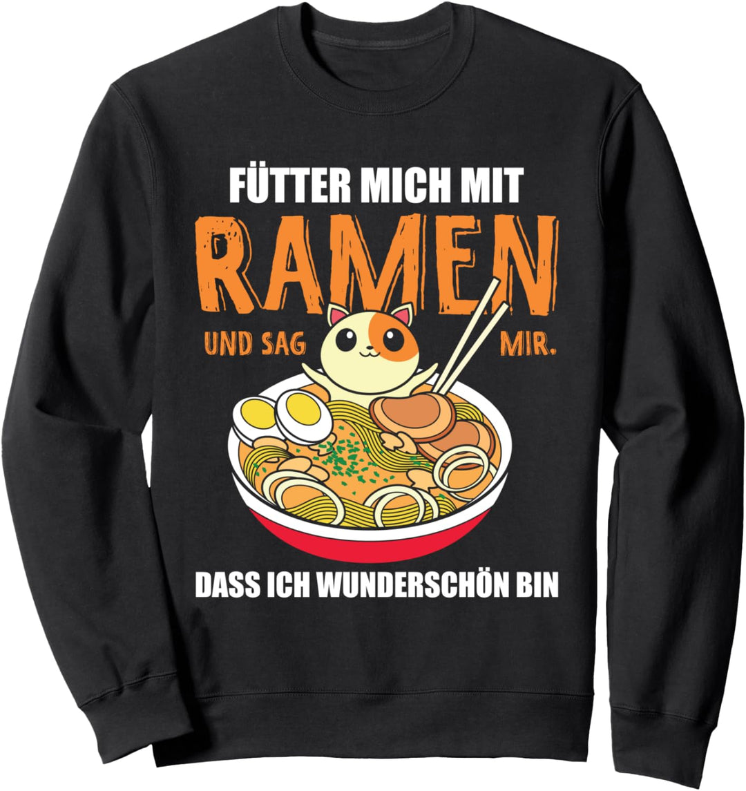 Japanische Nudelsuppe Asien Otaku Lustiges Asiatischer Ramen Sweatshirt