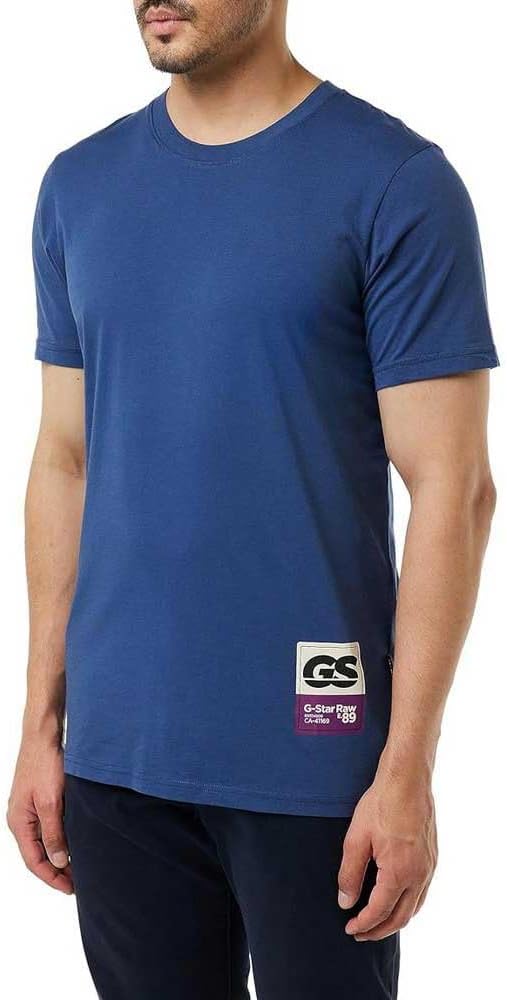 G-STAR RAW Herren Back Gr Slim R T T-Shirts XS Blau (Rank Blue D23730-336-868), XS Blau (Rank Blue D