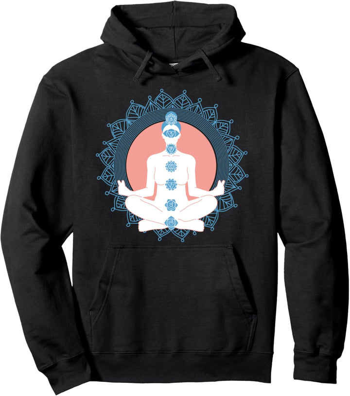 Lotussitz Padmasana Yoga und Meditation mit Mandala Pullover Hoodie