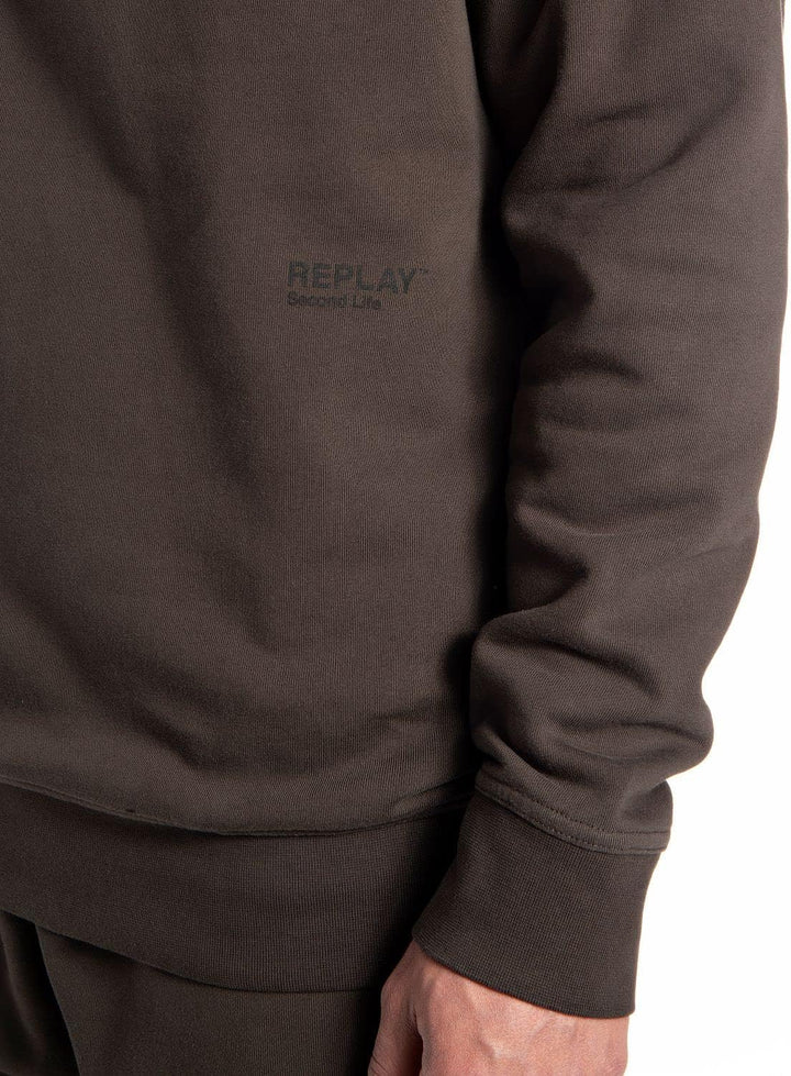 Replay Herren Kapuzenpullover S 416 Dark Coffee, S 416 Dark Coffee