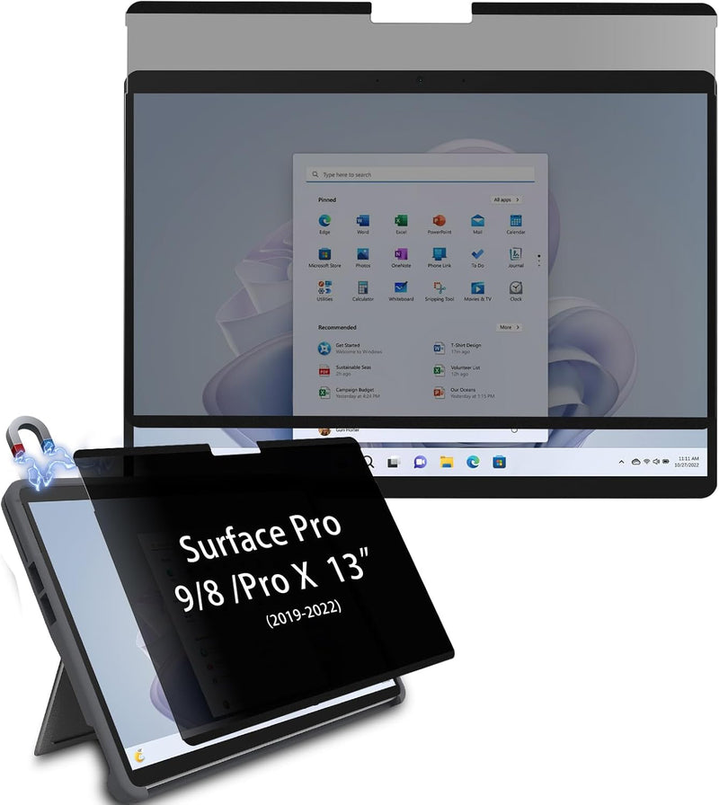 HaruYo 1 Stück Magnetischer Sichtschutz Kompatibel mit Surface Pro 9 (2022) / Pro 8 (2021) / Pro X(2