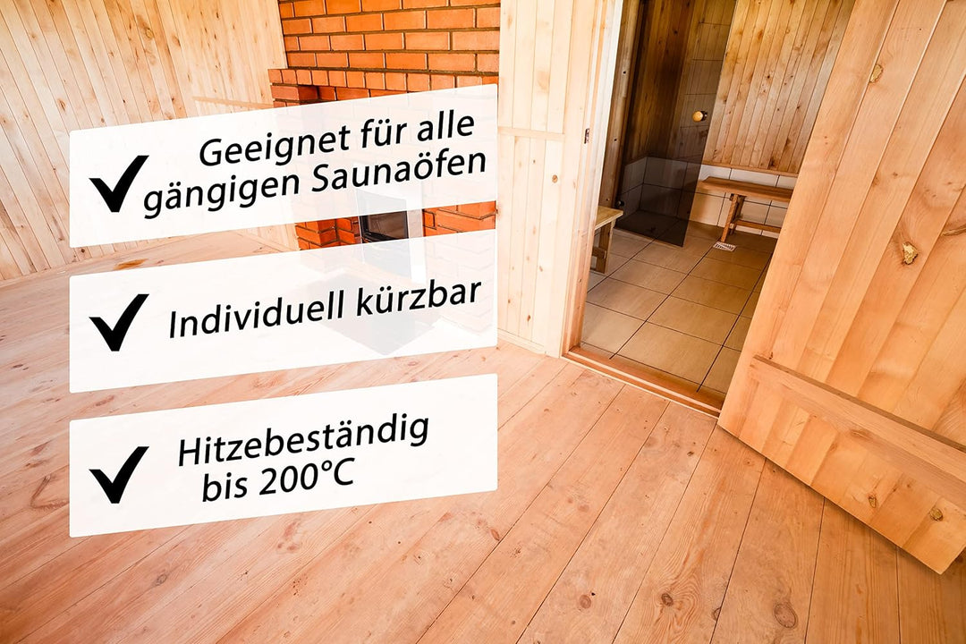 Silikonkabel 5 x 2,5 mm Zuschnitt (5m) Silikonleitung Saunakabel - Hitzebeständig und optimal für de