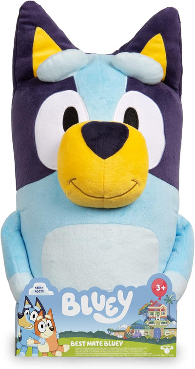 Bluey Jumbo Plush 40 Zentimeter Plüschtier Hund Farbe Blau, wie in der Kinderserie, weich und kusche