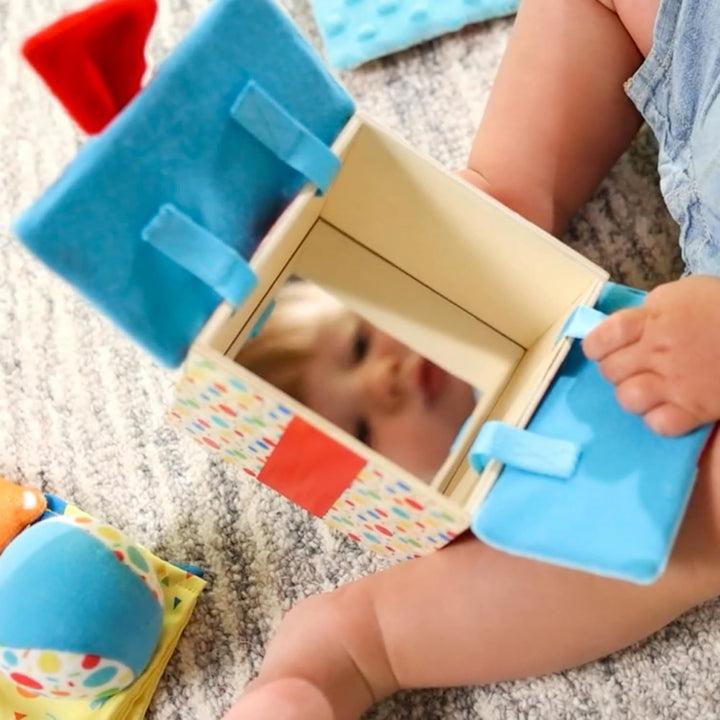 Melissa & Doug Überraschungs-Geschenkbox aus Holz Babyspielzeug | Frühes Lernen Spielzeug | Sensoris
