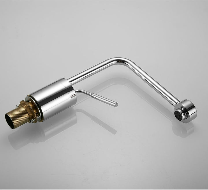 Leekayer Waschtischarmaturen Bad Waschbecken Wasserhahn Hohe Körper Chrom Schwanenhals Einhand Einlo