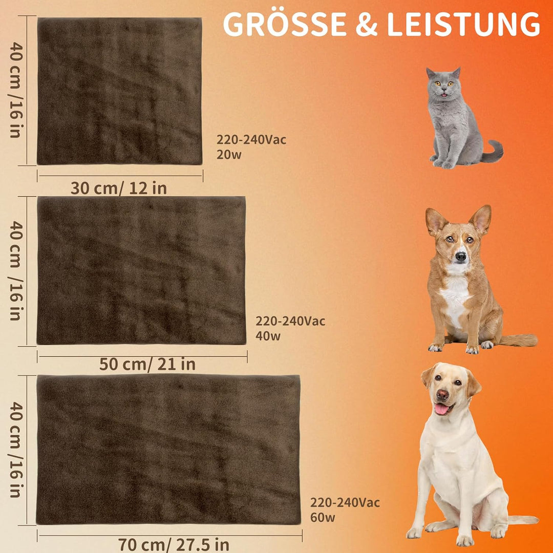 NAMOTEK Heizdecke für Haustiere - Temperatur & Timer einstellbar, wasserdichte Wärmematte mit kaufes